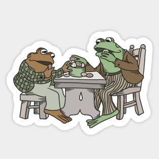 frog & toad eat cookies <3 Sticker